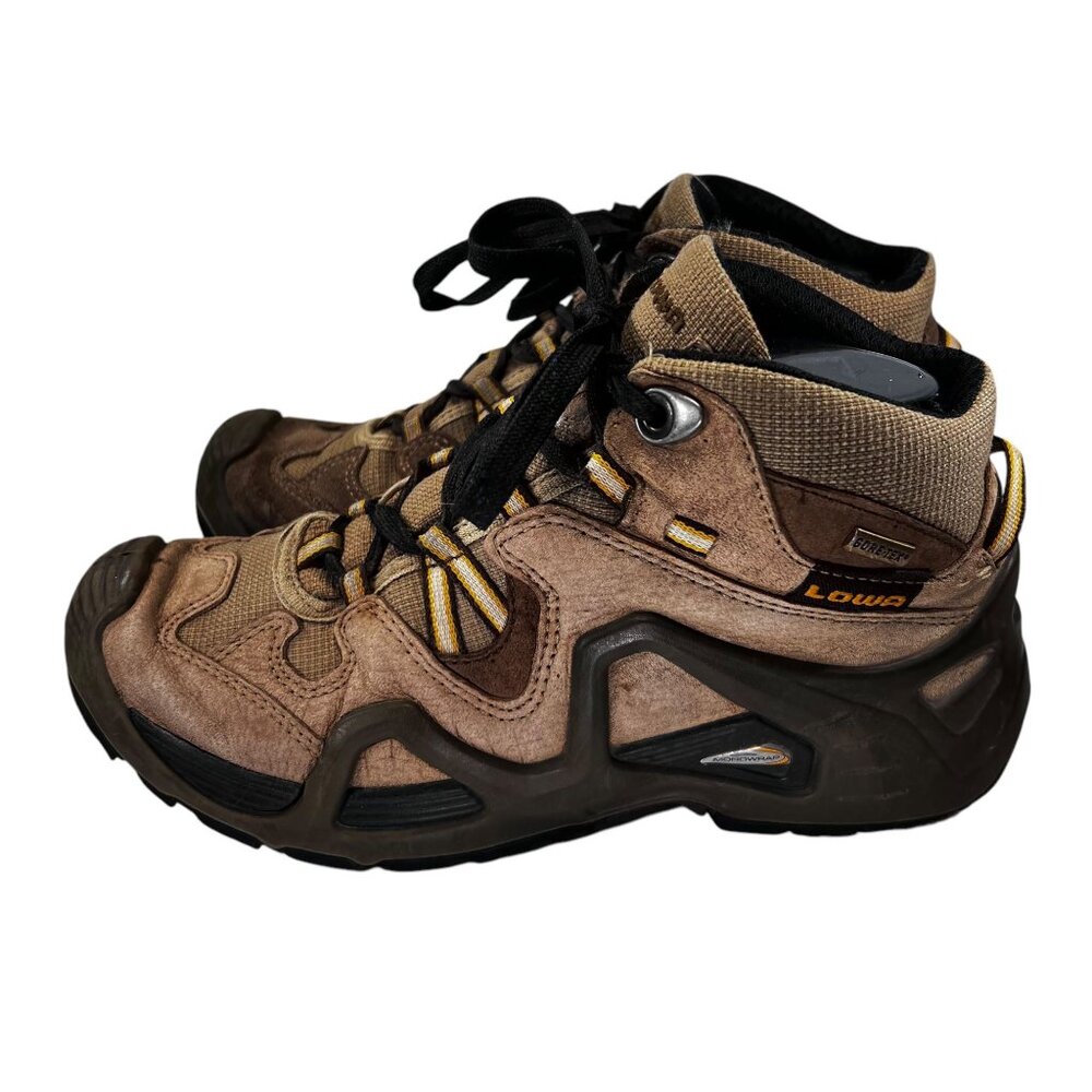 Lowa Mens Renegade Mid Hiking Boots Size 7 EU 38 Brown Vibram Goretex - Picture 4 of 16